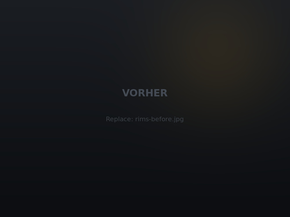 Felgen vor der Reinigung